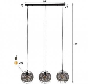 Hanglamp armor 4 open the lights company
