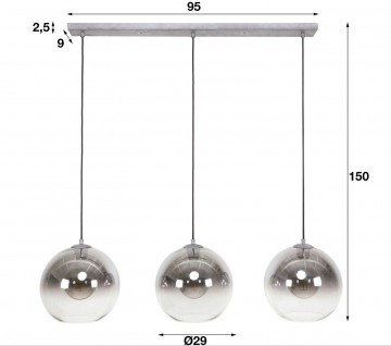 Hanglamp bubble shaded 4 the lights company