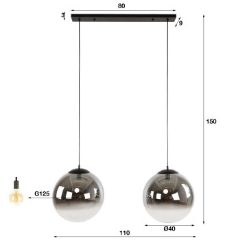 Hanglamp bubble shaded xl 3 the lights company