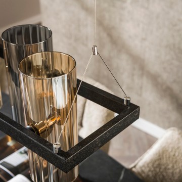 Hanglamp cylinder mixed glass 3 the lights company