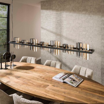 Hanglamp cylinder mixed glass 6 the lights company