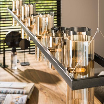 Hanglamp cylinder mixed glass 8 the lights company