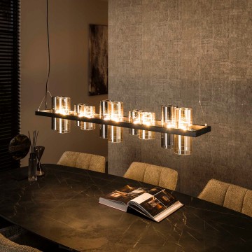 Hanglamp cylinder mixed glass the lights company