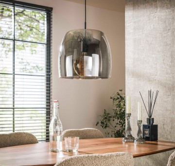 Hanglamp drift glass   smoke grey 2 the lights company