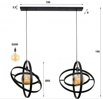 Hanglamp galaxy 4 the lights company