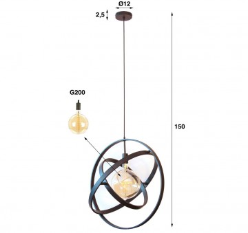 Hanglamp galaxy 8 the lights company