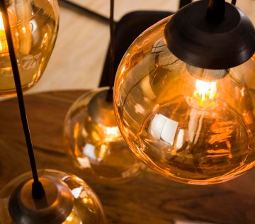 Hanglamp gold glas 9 the lights company