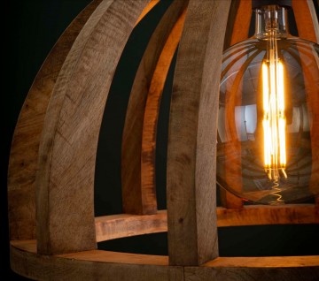 Hanglamp houten spijlen 3 the lights company