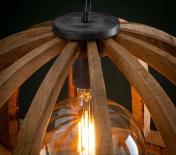 Hanglamp houten spijlen 4 the lights company