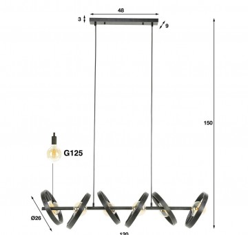 Hanglamp hover 5 the lights company