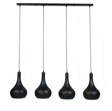 Hanglamp kegel industry zwart bruin 3   the lights company