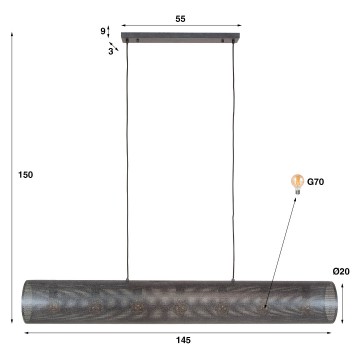 Hanglamp koker mesh xl 4 the lights company