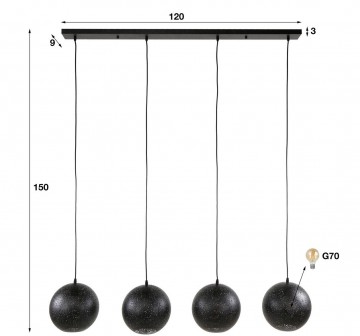 Hanglamp o25 zip 4 the lights company