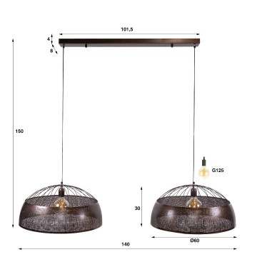 Hanglamp screen o60cm 5 the lights company