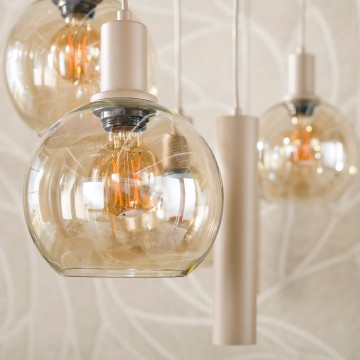 Hanglamp sfera 7l beige 4 the lights company