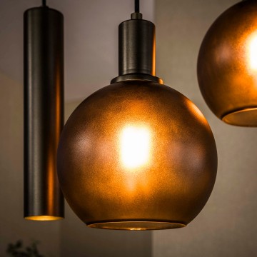 Hanglamp sfera tricolore bruin frosted 3 the lights company