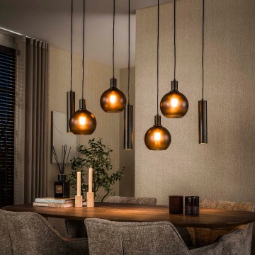 Hanglamp sfera tricolore bruin frosted the lights company