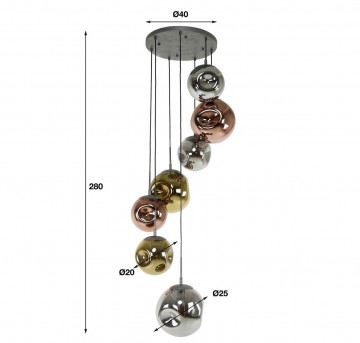 Hanglamp stellar getrapt 4 the lights company