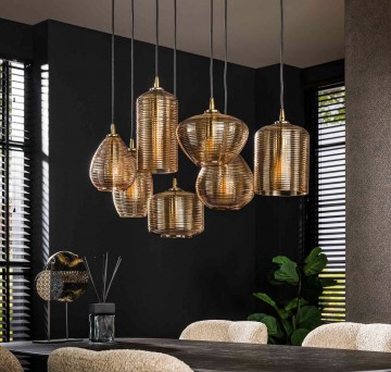 Hanglamp stripe glass 2 the lights company