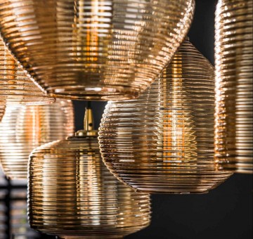 Hanglamp stripe glass 3 the lights company