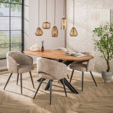 Hanglamp stripe glass horizontal 3 the lights company