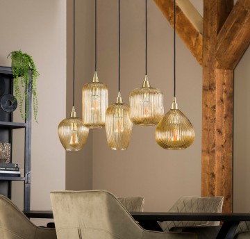 Hanglamp stripe glass mix 2 the lights company