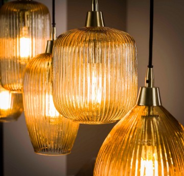 Hanglamp stripe glass mix 3 the lights company