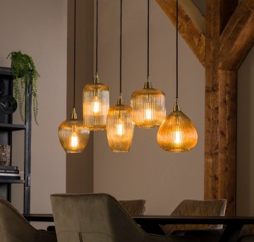 Hanglamp stripe glass mix the lights company