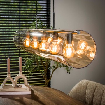 Hanglamp tube amber 3 glas the lights company