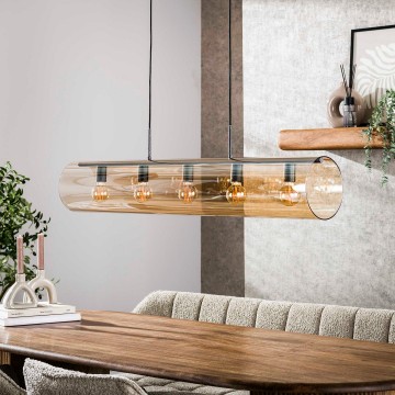 Hanglamp tube amber glas 2 the lights company