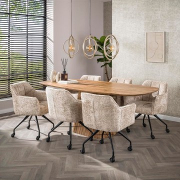 Hanglamp turn around 3l beige 3 the lights company