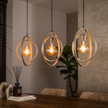Hanglamp turn around 3l beige the lights company