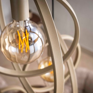 Hanglamp turn getrapt beige 3 the lights company