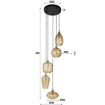 Hanglamp v shape pattern getrapt 4 the lights company