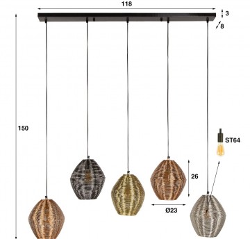 Hanglamp web mix 5 the lights company