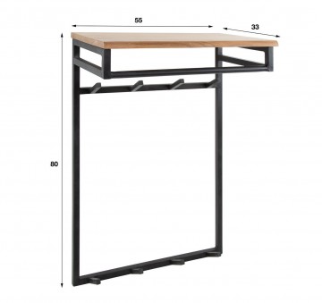 Kapstok custom hoog 8 haaks 4 the lights company