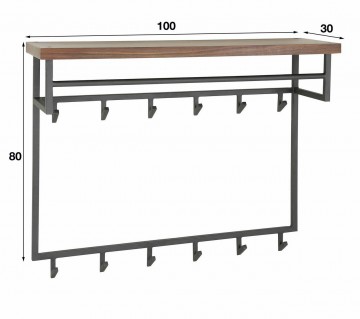 Kapstok daytona 12 haken 4 the lights company