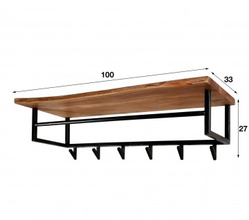 Kapstok edge 6 haken 5 the lights company