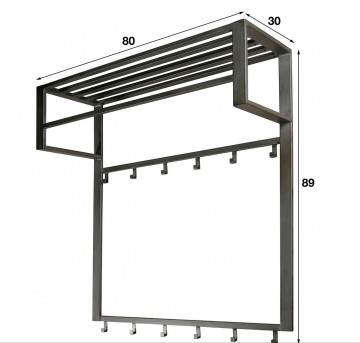 Kapstok industrial 12 haken 4 the lights company