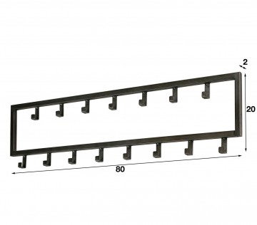 Kapstok industrial 15 haaks 3 the lights company