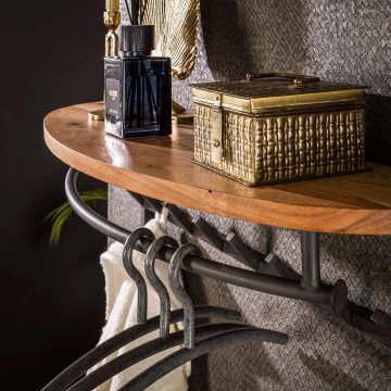 Kapstok round acacia 16 haken 2 the lights company