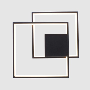 Moderne plafondlamp zwart piazza 2 the lights company