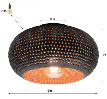 Plafondlamp disk punch 2 the lights company
