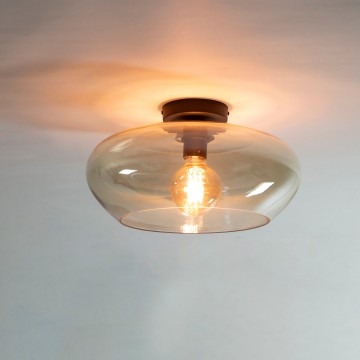 Plafondlamp elevate amber glass the lights company