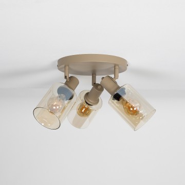 Plafondlamp sepiora rond beige 2 the lights company