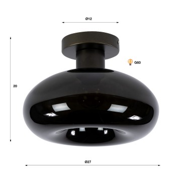 Plafondlamp soll sienna bruin 2 the lights company