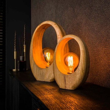 Tafellamp arch mango wood l 3 the lights company