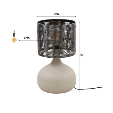 Tafellamp rechte kap natural 3 the lights company