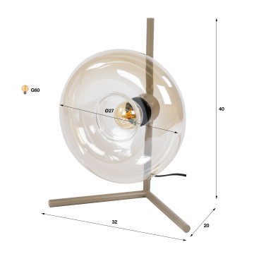 Tafellamp soll beige 3 the lights company