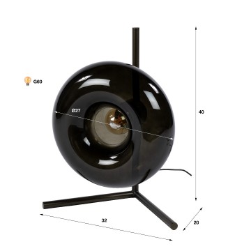 Tafellamp soll bruin 3 the lights company
